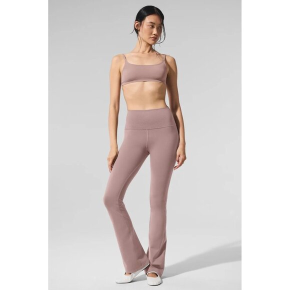 Alo Yoga Airbrush High-Waist Bootcut Legging in Taupe - Picture 2 of 5